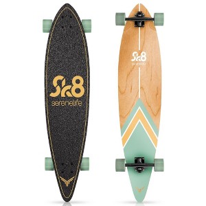 SereneLife Canadian Maple Deck Skateboard - Durable and Smooth Ride - 1 of 4