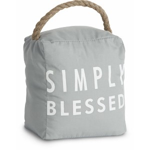 Pavilion Gift Company - Simply Blessed - 5" x 6" Door Stopper - Door Stops - 1 of 4