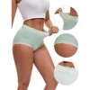 INSPIRE CHIC Women's High Waisted Lace Trim Briefs Cotton Full Coverage Underwear Panties - 3 of 4
