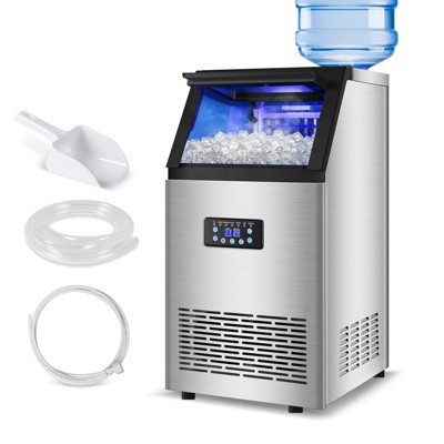 RAPSUAR 17in.120 lbs./24H Built-in/Freestanding Commercial Ice Maker With 30 lbs. Storage Bin