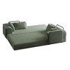 78.7'' Chenille Convertible Folding Sofa Bed with Cylindrical Pillow and Built-In Side Pocket - 4 of 4