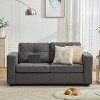 TYBOATLE 88" Faux Leather L-Shaped Sectional Sofa, Comfy Modular Couch with Chaise & USB, Convertible Sofa for Living Room, Bedroom, or Small Spaces - 2 of 4