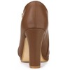 Allegra K Women's Platform Round Toe Chunky Heels Ankle Booties - 3 of 4