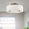 Livex Lighting Ellsworth 3 - Light Semi-Flush Mount in  Brushed Nickel/Shiny White - 4 of 4
