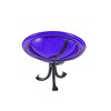 Achla Designs 12.75" Reflective Crackle Glass Birdbath Bowl with Tripod Stand - image 2 of 3