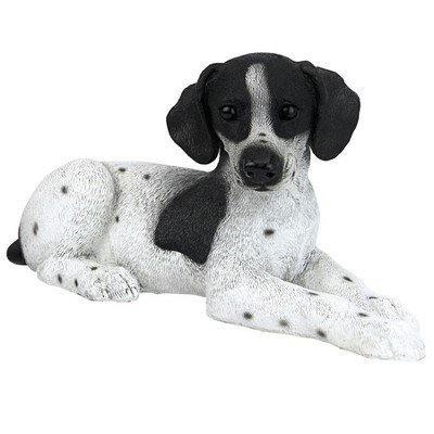 Design Toscano Black & White Pointer Puppy Dog Statue - White