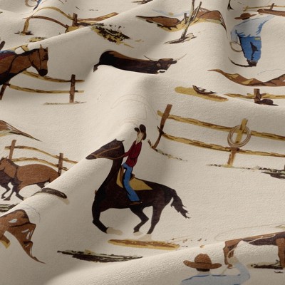Wild West Cowboy Tan Polyester Standard Pillow Shams