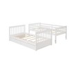NicBex Twin over Twin Bunk Bed Convertible Design Pine Bed Frame with 2 Drawers, Ladder and Full Length Guardrails, No Box Spring Required, White - 4 of 4