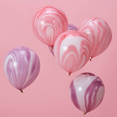 12" Marble Print Party Balloons