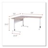 Workspace by Alera L-Shaped Writing Desk, 59.05" x 59.05" x 29.53", Beigewood/White - 2 of 4