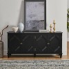 TiramisuBest 65.2" Mid Century Modern Sideboard Buffet Cabinet, Large Storage Console Table for Living Room, Entryway, Kitchen, Black - 2 of 4
