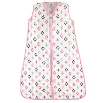 Hudson Baby Infant Girl Muslin Cotton Sleeveless Wearable Sleeping Bag, Sack, Blanket, Pink Aztec
