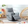 CENGHU Leather Rocking Recliner Chair, 360� Swivel Nursery Rocking Chair, Modern Glider Chair, Single Sofa Chair for Bedroom, Living Room - 4 of 4