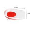 Unique Bargains Silicone Heel Support Cup Pads Orthotic Insole Plantar Care Heel Pads Ripple Pattern Size 33-39 6Pcs - 4 of 4