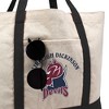 Fairleigh Dickinson University Primary Logo Canvas Tote Bag With External Pocket, Reusable Shoulder Bag for Shopping, School, Beach - 2 of 4