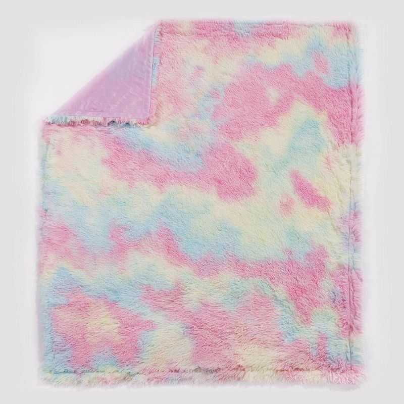 Teen Tie Dye Rainbow Throw Pink/yellow/Blue - Makers Collective, 1 of 6