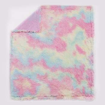 Teen Tie Dye Rainbow Throw Pink/yellow/Blue - Makers Collective