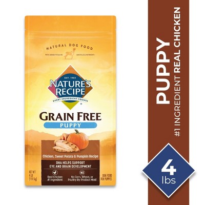 Nature's Recipe Grain Free Chicken, Sweet Potato & Pumpkin Recipe Puppy Dry Dog Food - 4lbs