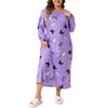 Agnes Orinda Women's Plus Size Crew Neck Long Sleeve Casual Maxi Nightgown - 2 of 4