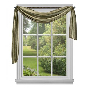 GoodGram Ombre Crushed Satin Sheer Single Window Curtains & Valances - 1 of 4