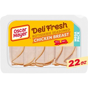 Oscar Mayer Deli Fresh Rotisserie Seasoned Chicken Breast Sliced Lunch Meat Mega Pack - 22oz - 1 of 4