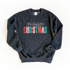 Simply Sage Market Women's Graphic Sweatshirt Merry Christmas Distressed - 1 of 4