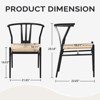 Karl Home | Yellow Metal-framed Weave Dining Chair (4-Pack) - 2 of 4