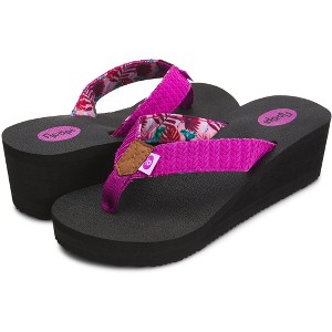 Womens Anna Wedge Yoga Mat Thong Flip Flop - 1 of 4