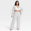 Women's Perfectly Cozy Long Sleeve Top and Pants Pajama Set - Stars Above™ Light Gray - image 3 of 3