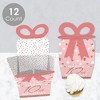 Big Dot of Happiness 10th Pink Rose Gold Birthday - Square Favor Gift Boxes - Happy Birthday Party Bow Boxes - Set of 12 - 3 of 4