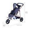 Olivia's Little World Confetti Doll Jogging Stroller for 15''-18'' Dolls, Foldable Design with Storage Basket - 3 of 4