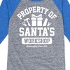 Boys' - Instant Message - Property Of Santas Workshop Christmas Raglan Graphic T-Shirt - 2 of 4