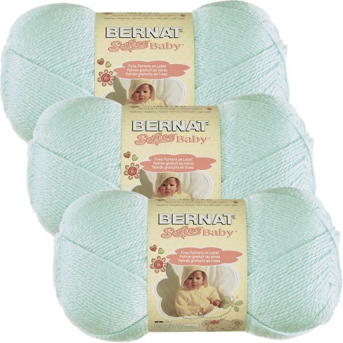 Bernat Softee Baby Mint Yarn 3 Pack Of 141g/5oz Acrylic 3 Dk (light) - 362  Yards Knitting/crochet : Target