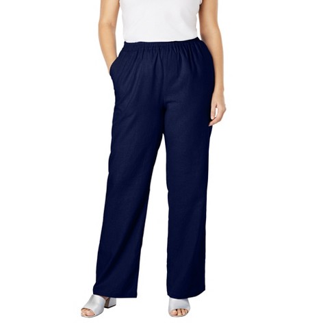 Jessica London Women's Plus Size Casual Stretch Straight Leg Chino Pants :  Target