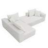 NicBex Modular 109" L Shape Sectional Sofa Chenille Sleeper Couch Set with 2 Pillows for Living Room - 3 of 4