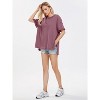 EXLURA Womens Summer Oversized T Shirts Casual Short Sleeve Loose Maternity Tops Crewneck Tunic Plus Gym Workout Top - 4 of 4