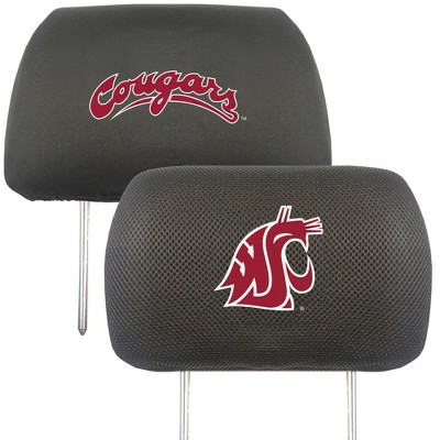 NCAA Washington State Cougars University Embroidered Head Rest Cover Set - 2pc