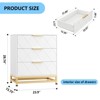 3-Drawer Modern Dresser - Wood Storage Chest with Metal Handles for Bedroom & Entryway - 3 of 4