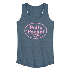 Women's - Polly Pocket - Polly Pocket Pink Logo Graphic Racerback Tank - 1 of 4