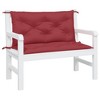 vidaXL Garden Bench Cushions 2 pcs Wine Red 39.4"x19.7"x2.8" Oxford Fabric - 3 of 4