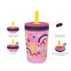 LunaLulinlk 15oz Toddler Cups For Travel or At Home, Durable Plastic Sippy Cups With Leak-Proof Design is Perfect For Kids (Starpower) - 2 of 4