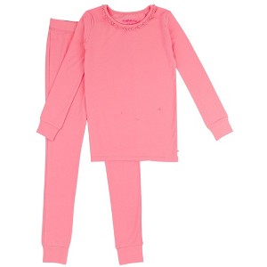 RuffleButts Modal Blend Big Girls Ruffle Long Sleeve Pajama Set - 1 of 4