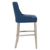 WestinTrends 24" Linen Fabric Tufted Buttons Upholstered Wingback Counter Stool - 3 of 4