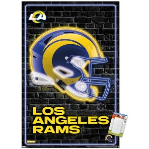 Trends International NFL Los Angeles Rams - Neon Helmet 23 Unframed Wall Poster Prints - 1 of 4