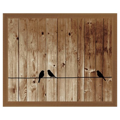 22" x 18" Birds Single Picture Frame Brown - PTM Images