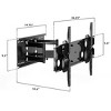 Mount-It! Full Motion TV Wall Mount | Heavy-Duty Dual Arm Articulating TV Bracket for 50 - 70 Inches Screen | VESA Compatible up to 800x450mm | Black - 3 of 4