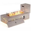 BDELITE 50,000 BTU Outdoor Fire Pit Table with LED Light, Propane Tank, Windshield, Glass Stone and Rain Cover-42*20*12 Inch - 2 of 4