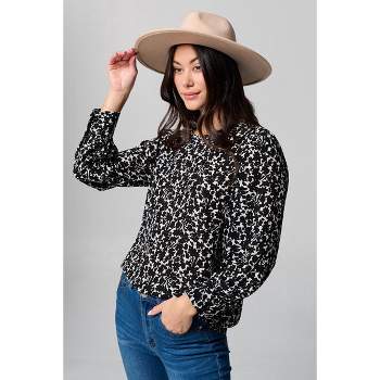 WEST K Women's Malaya Long Sleeve Printed Blouse with Wide Cuff