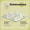 Modern 9.7" Glass Chess Set with Solid Clear & Frosted Pieces, Crystal Board, Felt Padding Included – Elegant & Durable Deluxe Game Set - 4 of 4