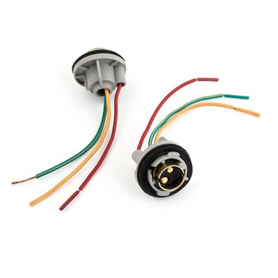 Unique Bargains 1157 BAY15D Turn Signal Brake Light Socket Wire Harness Connector Universal Wire Length 4.3'' 2 Pcs
